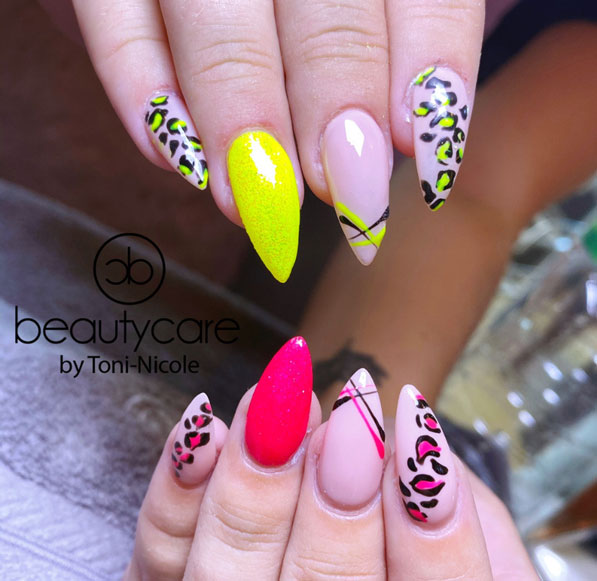 Funky Designs on Gel Nail Manicure in Parley Ferndown Wimborne Poole and Bournemouth