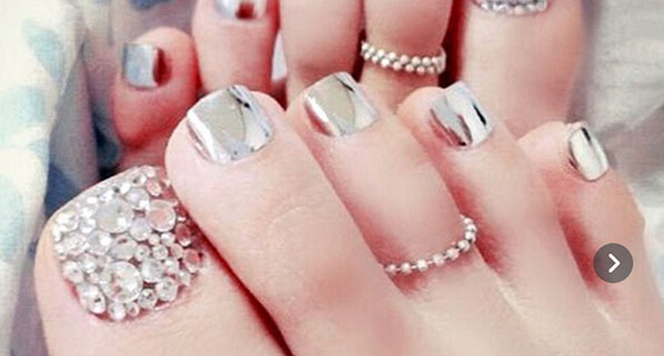 Sparkly Toe Nails with Swarovski Pedicure in Parley Ferndown Wimborne Poole and Bournemouth